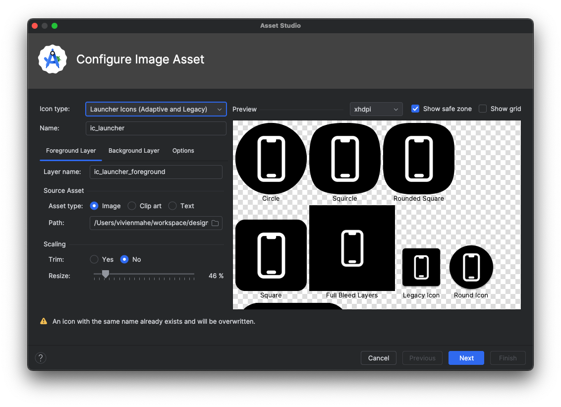 Android Studio Image Asset